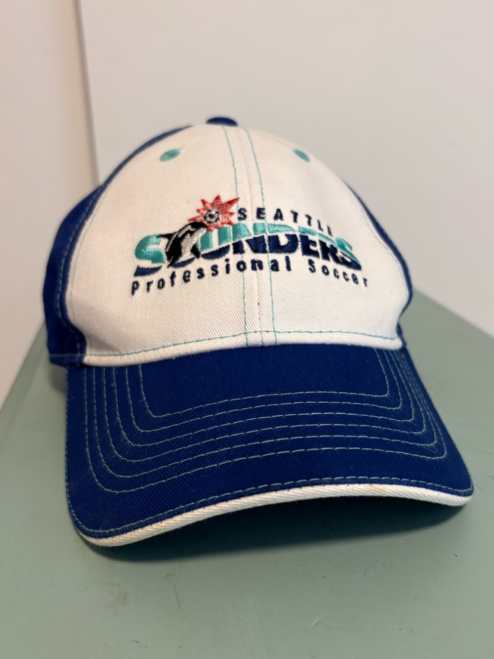 Seattle Sounders Throwback Soccer Cap - White & Royal Blue, NWOT
